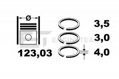 ET ENGINETEAM r1006500 -  Комплект поршневых колец
